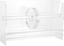 Acrylic Sticker Dispenser 7 Compartments Label Roll Holder Office and Home Organizer Sturdy and Adjustable