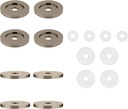 CRL Brushed Nickel Replacement Washers for Back-To Back Solid Pull Handles - Set