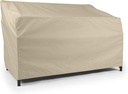 Covermates Outdoor Patio Bench Cover - Water Resistant Polyester, Drawcord Hem, Mesh Vents, Seating and Chair Covers, 62W x 32D x 34H, Khaki