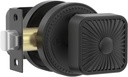 Amerdeco 1 Pack Matte Black Interior Door Knobs, Extra Heavy Duty Solid Zinc Alloy Privacy Door Knobs for Bedroom and Bathroom