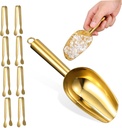 GARVALON 2pcs Ice Shovel Stainless Steel Serving Tongs for Bar Restaurant Kitchen Ice Scoops