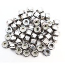 #10-32 Nylon Insert Hex Lock Nuts 50 Pack 304 Stainless Steel Self-Locking Nylon Lock Nuts Plain Finish for Industrial Construction Fasteners