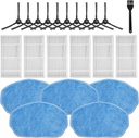 Replacement Parts for XIEBro Life BR151, for ZCWA BR151, for MANVN BR151, for Kilgone G20, for MAMNV BR151, for MANVINS G20, for ZC WAS BR151, for iMartine BR151, 6 Filters, 5 Mop Pads, 10 Side Brush