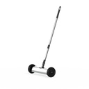 Master Magnetics Magnetic Sweeper with Wheels - Mini Push-Type with Release and Telescoping Handle - Powerful Magnetic Tool for Yard - Pick Up Nails and Other Metal Debris - Strong 35 lb Pull - 13”