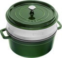STAUB 1133885 Round Casserole Pot with Basil Steamer 26 cm