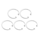 uxcell 5Pcs 62mm Internal Retaining Ring Circlip, 304 Stainless Steel Internal Circlip Snap Rings C-Clips for Grooved Shafts Studs, Silver Tone