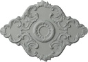 Ekena Millwork CM37X26PE Piedmont Ceiling Medallion, 37"W x 26"H x 1 3/8"P, Factory Primed