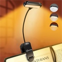 Rechargeable Book Light, Reading Lights for Books in Bed with 3 Color Temperatures & Stepless Dimming Brightness, 360°rotatable clip-on reading light with magnetic suction, suitable for Book Lovers