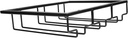 Cabilock Rack Three Rows Glass Mounting Rack Upside Down Goblets Display Home Bar Storage