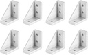 uxcell 8Pcs Inside Corner Bracket Gusset, 38x38x18mm 2040 Angle Connectors for 2020/2040 Series Aluminum Extrusion Profile Silver
