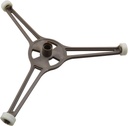 TAODAN Microwave Oven Tripod Microwave Turntable Support Arm Length 3.5 inches/9cm Tri Arm Microwave Turntable Tray Support Swivel Ring Roller Replacement Inner Ring Glass Flat Turntable Support