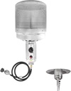 46,000 BTU Patio Heater Burner Head Replacement Assembly for Outdoor Propane Patio Heaters 304 Stainless Steel Double Cover Burner(Only Fit 2.55In Pole)