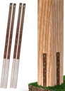 Pack of 4 Easy Fence Post Repair Kit (to Fix 2 Broken Wood Posts), Quick and Simple to Install, Effective, Durable Steel Stakes