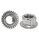 M14-1.5mm Thread Pitch 304 Stainless Steel Flange Nut Hex Lock Nuts,Fine Tooth(4pcs)