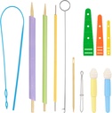 15pcs Fabric Tube Turners Set, Multifunctional Fabric Tube Turner Tool for Sewing Threading Crafting & DIY Projects Practical Sewing Accessories
