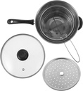 1 Set Multi Purpose Stainless Steel Fryer Pot with Strainer Basket for Cooking and More Easy to Use Clean for Home Kitchen Restaurant and Hotel