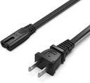 Superer Printer Power Cord Cable Fit for HP OfficeJet Pro, Envy, DeskJet Series Printers 2 Prong Replacement - (ETL Listed Cable)