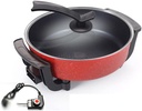 JSEIAJB Hotpot Shabu Soup Hot Pot Divided Electric Mandarin Duck Nonstick Round Chafing Dish Cookware