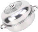 28CM Stainless Steel Single Layer Stockpot Hotpot Food Steamer Pot Cookware Household Cooking for Fast Paced Modern Life