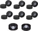 12PK POLYSEAL SCREW CAPS 28/400 CT BLACK RIBBED PHENOLIC CAP WITH POLYSEAL CONE LINER FITS USA CONTINUOUS THREAD 28mm CLOSURES ON WINE BOTTLES AND BOSTON ROUNDS