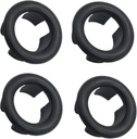 4 Packs Sink Basin Trim Overflow Ring Cover Hole Insert in Cap for Hole Diameter Replacement Ceramic Pots for Home,Sink,Bathroom,Kitchen(Black)