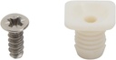 Silverline 8mm Plastic Hinge Dowel Inserts with Screws, 50 Pcs