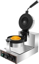 Burger Waffle Maker, 110V Electric Burger Waffle Baking Machine, Non Stick Ice Cream Filling Waffle Maker, 1200W Electric Stainless Ice Cream Burger Maker with Time & Temp Control for Home Kitchens
