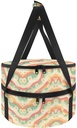 Insulated Casserole Carrier, Hippie Flower Wear-Resistant Round Double Decker Insulated Casserole Carrier for Hot and Cold Food Reusable Pie Carrier Cake Carrier Dish Carrying Case