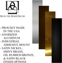 Deck the Door Decor | Door Push Plate - 3M Adhesive Mount - Multiple Sizes & Finishes (Oil Rubbed Bronze, 3.5 x 15)