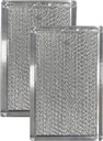 Air Filter Factory Replacement For R9800408 Whirlpool 5 x 7.6.2 x 0.03 Inches Microwave Oven Aluminum Mesh Grease 12-Layer Vent Filter 2-Pack