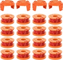 20 Pack WA0010 Replacement Spool for Worx Weed Eater String, Compatible with Worx String Trimmer,10ft 0.065" Trimmer Line Replacement Spool ，for Worx Trimmer spools