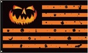Halloween Flag 3 x 5 ft Outdoor Yard Double Jack O Lantern Stripes Halloween Garden Decorations Banner Scary Pumpkin Flags