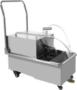 55L/14.53Gal Mobile Fryer Filter Machine, 550W 110V Commercial Oil Filler Cart Truck Separator, Stainless Steel Cooking Oil Filtration System, Oil Pump Flow 32L/8.45/Gal/min, for Restaurants, Canteens
