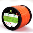 String Trimmer Line, Square Orange Heavy Duty Weed Eater String, Premium Nylon Universal 0.095" x 1.7LB, 330Foot