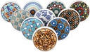 Set of 10 Handmade Ceramic Knobs | Ceramic Cabinet Pulls | Drawer Pulls for Home, Kitchen, Bathroom or Office | Drawer Knobs Comes with Bolts, Washer and Closing Dome Nuts