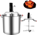 Household Stand Mixers,Commercial Stainless Steel Food Mixer - 40L/80L/140L Electric Mixer with 4 Blade Stirring Scraper for Jam, Sauce, and Filling Preparation,140L/36.9Gal