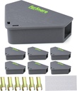 Mouse Bait Station for Outdoor & Indoor with Keys - Mice Traps for House Indoor Kill - Mouse Poisoning Bait Box for Home, Pest Control - Reusable, Safe for Kids & Pets (6 Pack Rodent Traps)