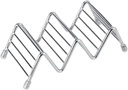 Joyzan Waviness Shape Taco Holder, Stainless Steel Tacos Shell Stand Rack Truck Tray Set Metal Hold 2 To 3 Tortillas Electrolysis Plate Oven Grill Air Fryer Safe Baking Party Microwave Kitchen Food