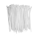 Small Zip Ties, White Zip Ties 4 Inch 100 Pack, Nilon Cable Ties Self Locking Tie Straps, Heavy Duty clear ties, Tiny Cable Ties for Indoor and Outdoor by OSXCAUES (4 "White)