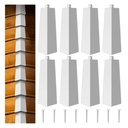 8 Pcs Aluminum Siding Corners 8 Inch Outside White Corner Caps Smooth Siding Trim, Metal Nails Included for Mobile Home House Exterior