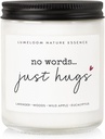 Sympathy Gifts for Loss of Loved One, Memorial Gifts - 9oz Lavender Scented Soy Wax Candle - No Words Just Hugs, Bereavement, Grief, Think of You, Condolence, Get Well Candle for Women