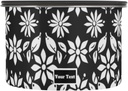 ALAZA White Geometric Floral Airtight Coffee Bean Canister Customed 17oz Food Storage Containers with Lids For Gournd, Tea, Sugar, Flour, Rice, Cereal, Candy Cookie Jar