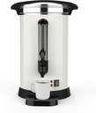 GarveeHome 100 Cups Coffee Urn,14 L/3.8 gal Double Wall Commerical Coffee Maker for Buffet Catering Wedding Gathering,Large Capacity Hot Coffee Dispenser,Stainless Steel Hot Water Urn