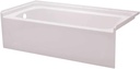 STERLING, a KOHLER Company 71171110-0 Ensemble Vikrell Left-Hand Drain Rectangular Skirted Bathtub, 60" L x 30" W x 16" H, White