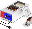 Chocolate Tempering Machine - Commercial Chocolate Melting Machine w/ 9L Capacity and 86-185℉ Temp Control, 1200W Professional Heated Chocolate Melter w/Stainless Steel Body, 110V,2 Tanks