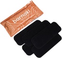 Barnakl Ceiling Fan Air Purifier Pads, Activated Coconut Shell Carbon Fan Filters Trap Dust, Odors & Allergens, Easy-Stick Universal Fit for Ceiling Fan Blades, Odorless & Unscented - (5 Count)