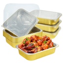 20 Pack 5 LB Aluminum Foil Pans with Lids Heavy Duty, 11"×8"×2" Aluminum Food Containers with Lids, Disposable Tin Foil Pans with Lids for Baking, Meal Prep, Freezer, Heating and Takeout