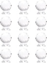 Yinpecly 12PCS Mini Acrylic Pull Knobs, Self Adhesive Cabinet Pull Handle, Tiny Pull Handle 17mm Diameter, Self Stick No Drilling Clear Acrylic for Jewelry Box, Gift Case and Makeup Box