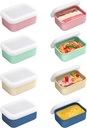 8 PCS 1 Cup Silicone Freezer Molds with Lid, Silicone Soup Freezer Molds Meal Prep Containers Reusable Food Preserving Tray Ice Trays for Soups Sauces Stews(1 cup 8pcs)
