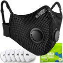 BASE CAMP M Plus Dust Mask, Breathable Reusable Face Mask dengan 6 Activated Carbon Filter untuk Woodworking Construction Miving Grinding (Modern1)